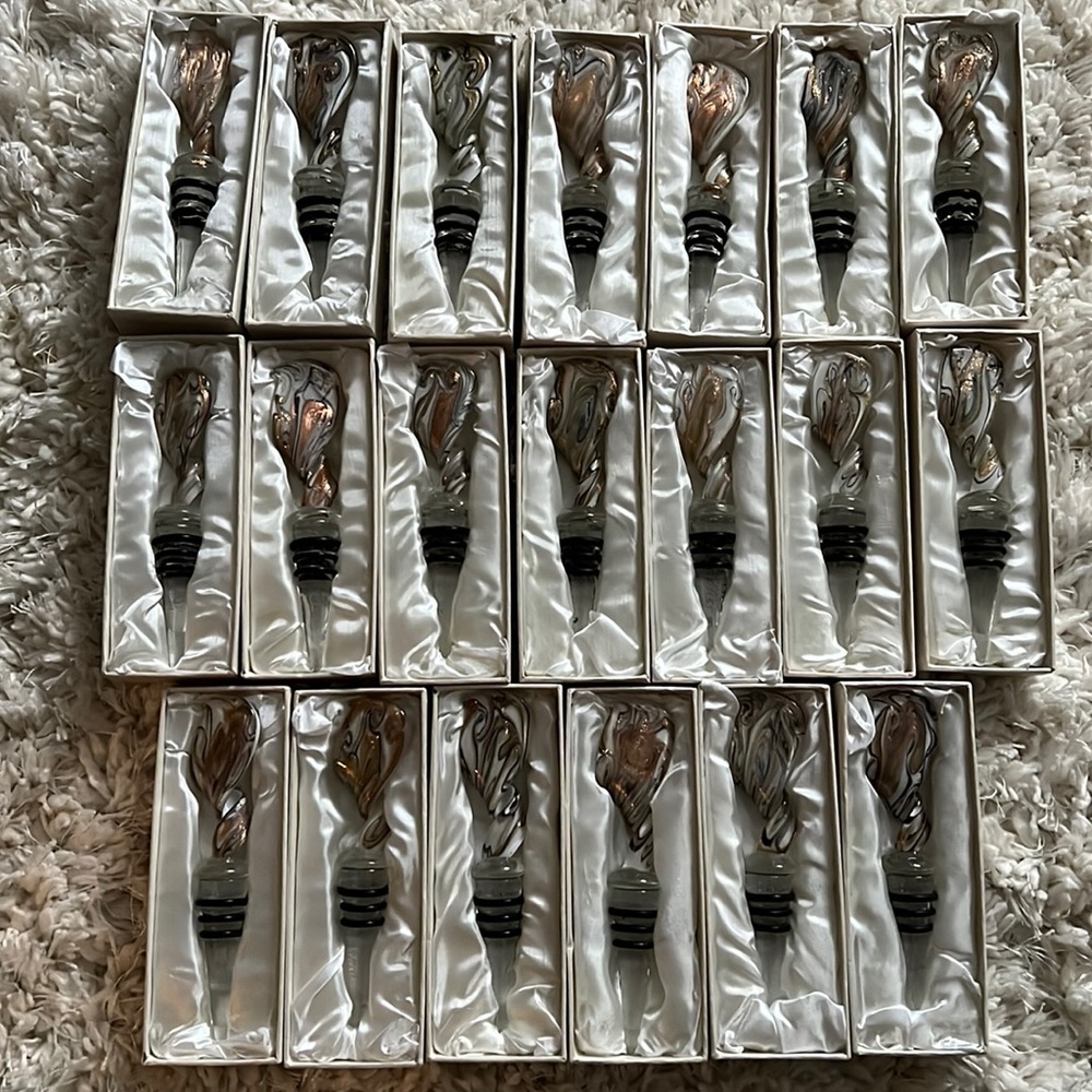 Murano Art glass wine stopper deco collection • 15 stoppers available BRAND NEW